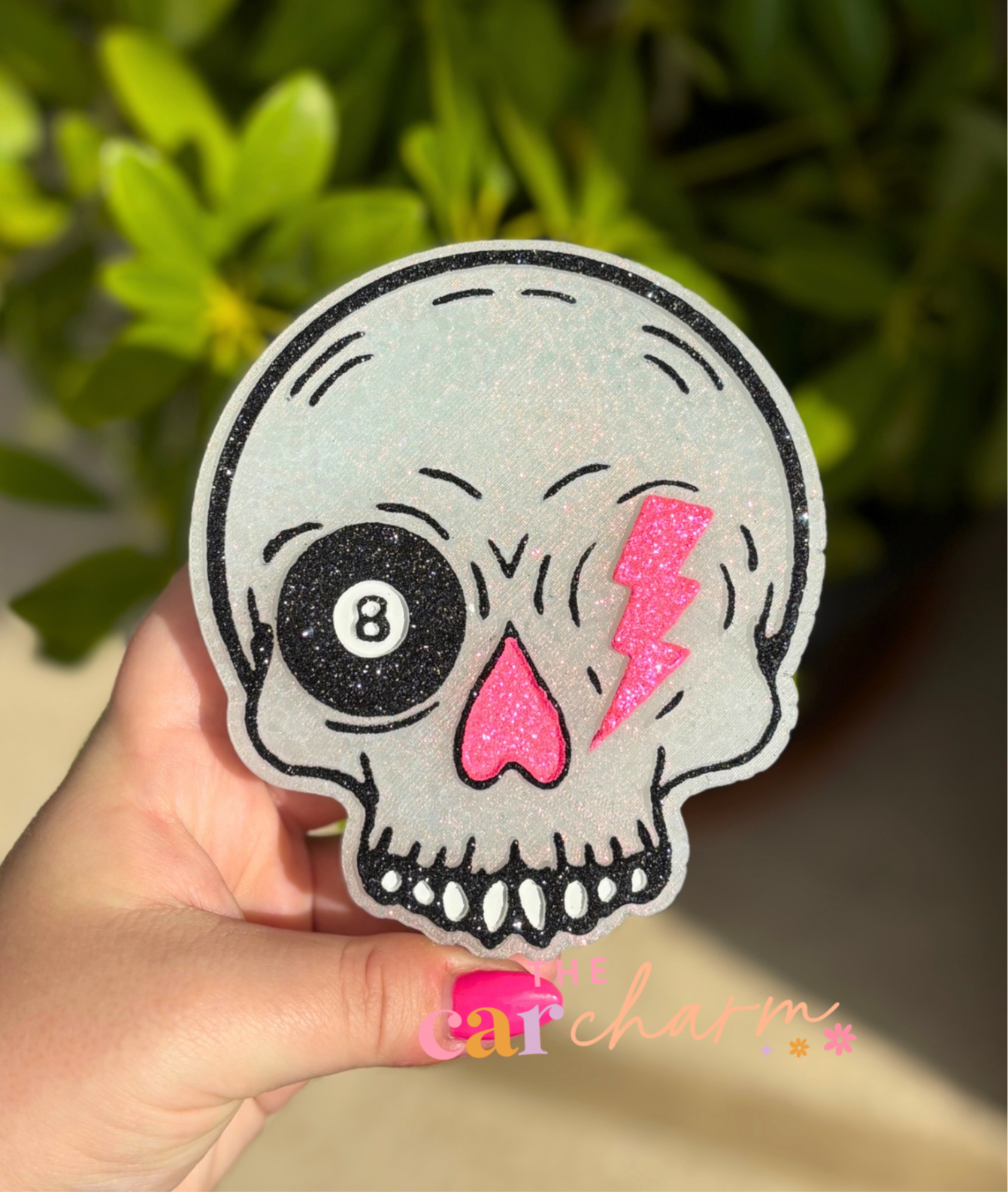 8 Ball Skull Freshie