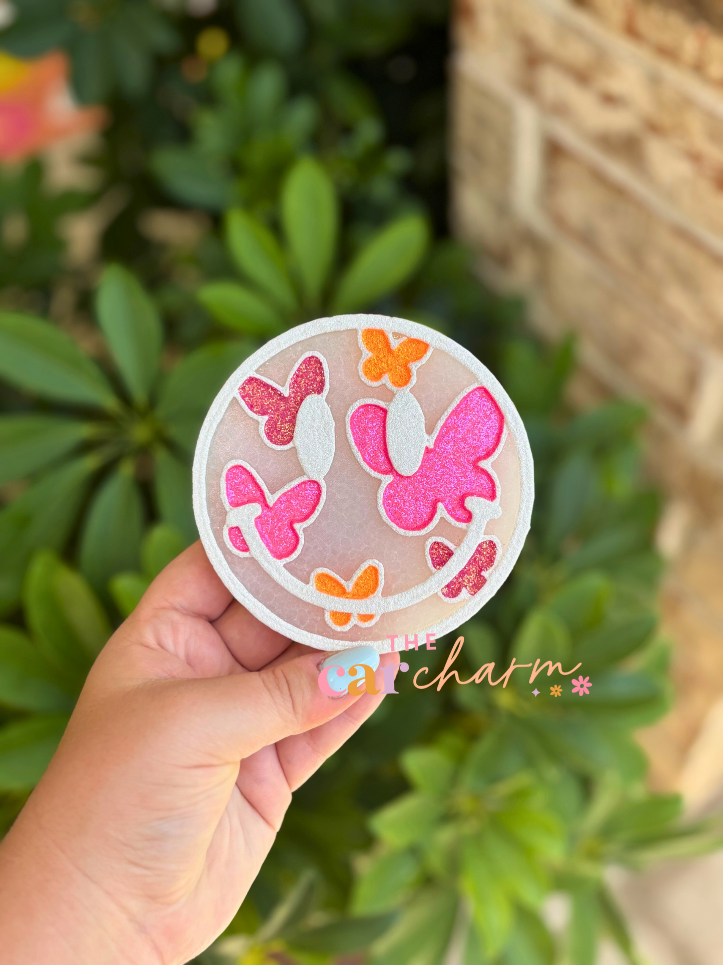 Butterfly Smiley Face Freshie