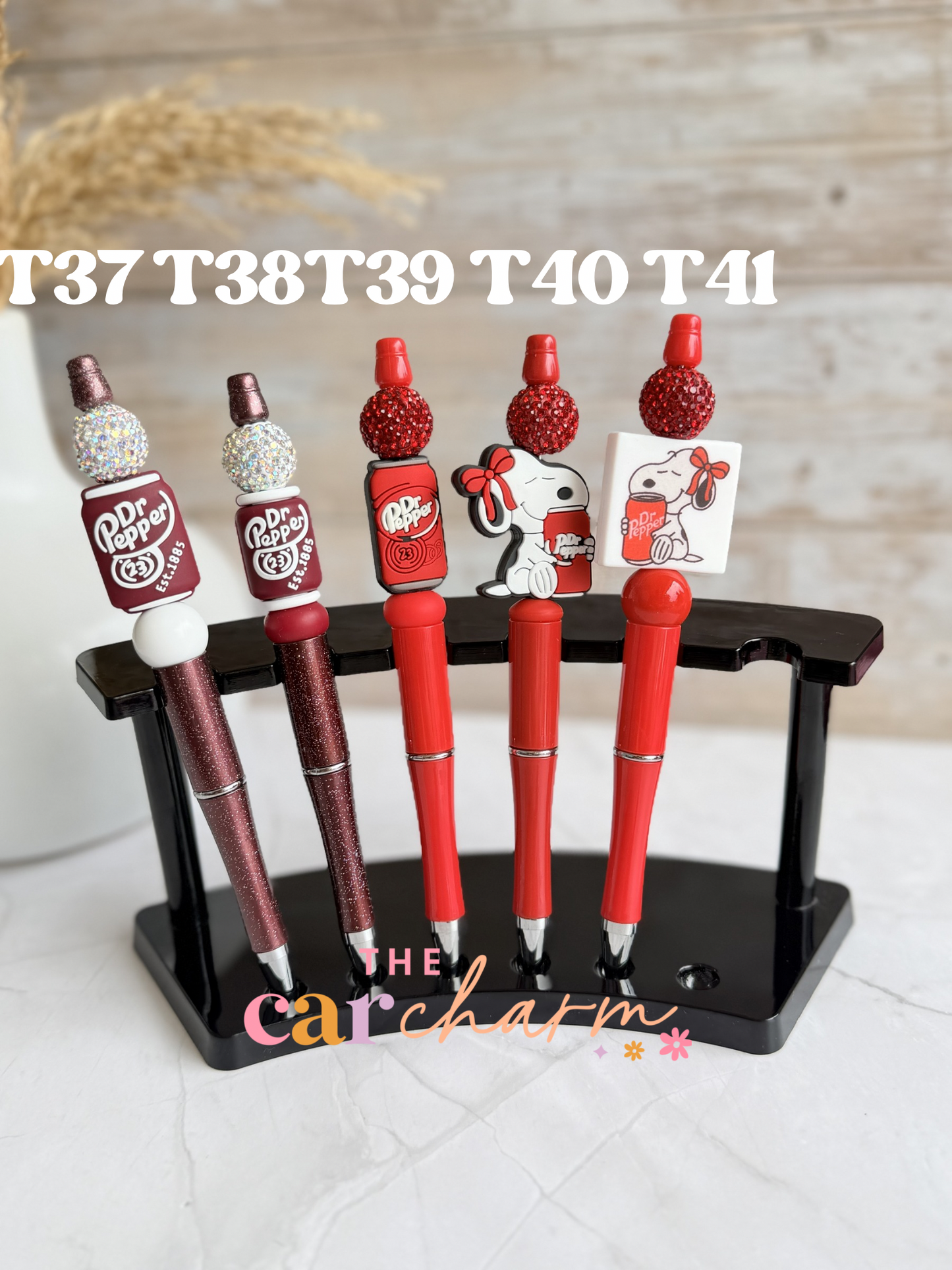 Dr. Pepper Beaded Pen