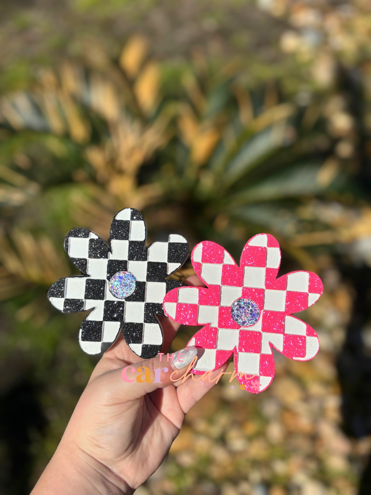 Checkered Flower Freshie