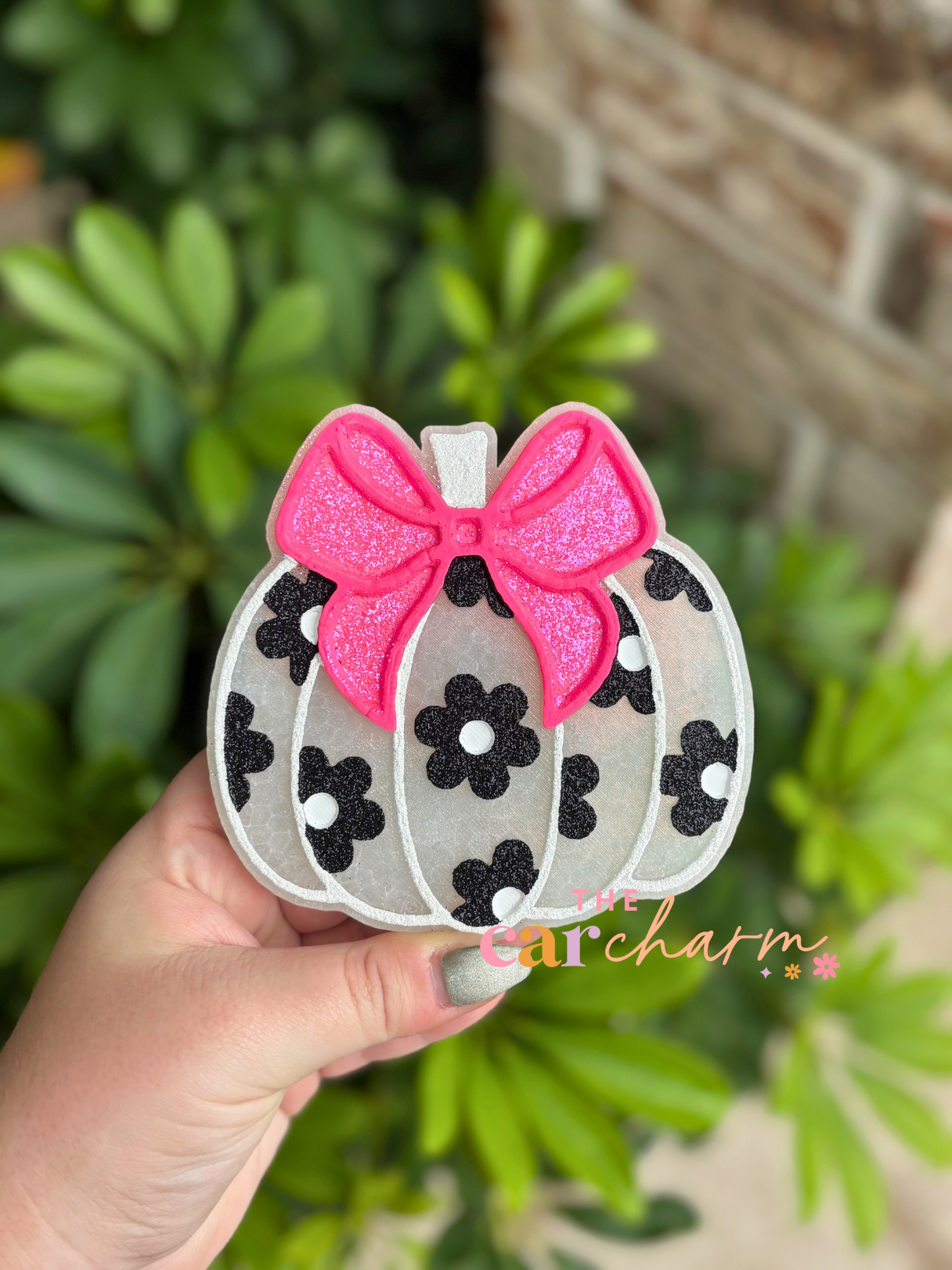 Floral Pumpkin Bow Freshie