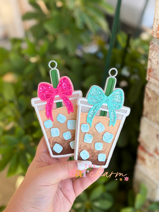 Iced Coffee Coquette Bow Freshie