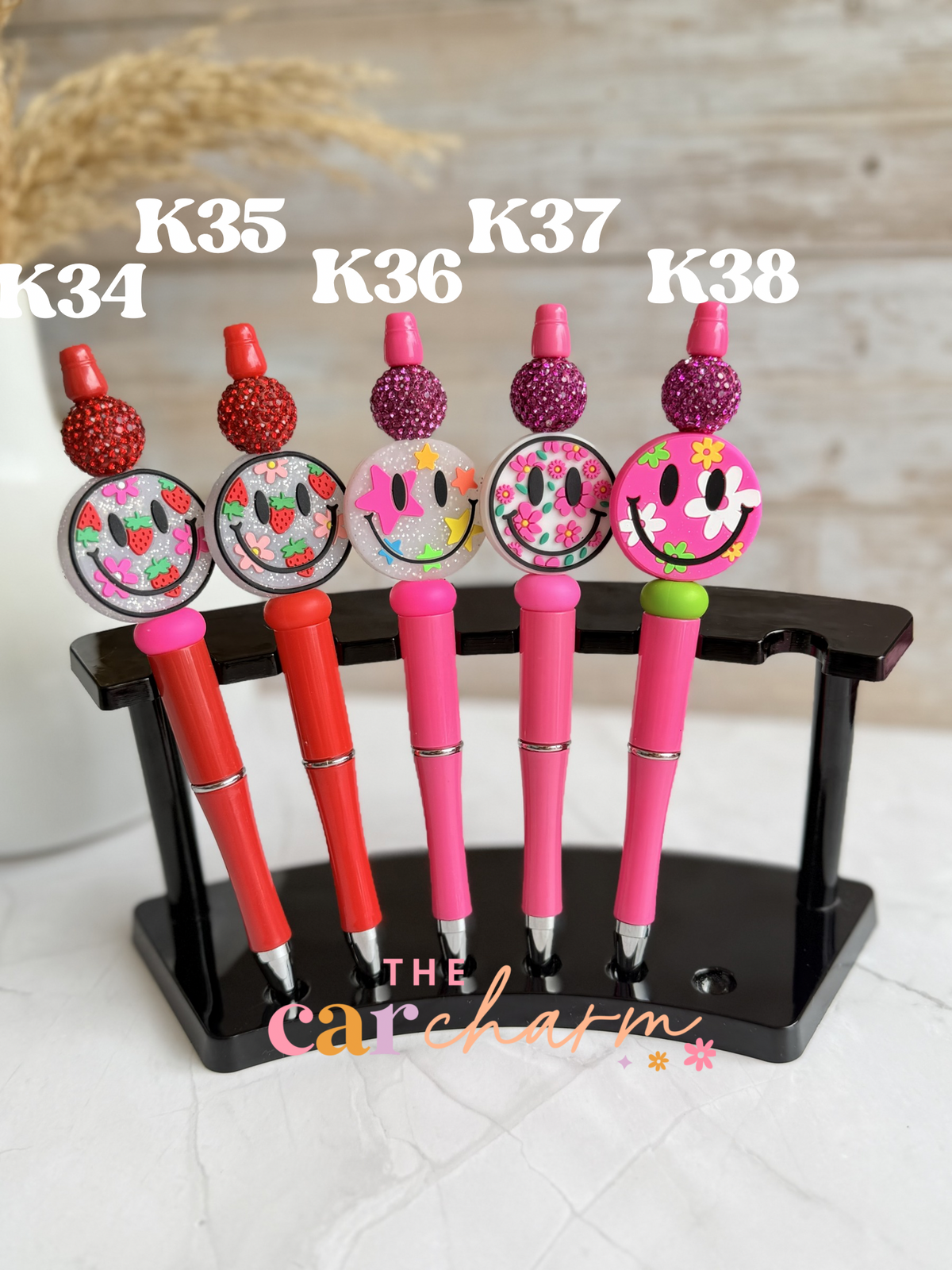 Smiley Face Beaded Pen