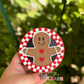 Checkered Gingerbread Man Freshie