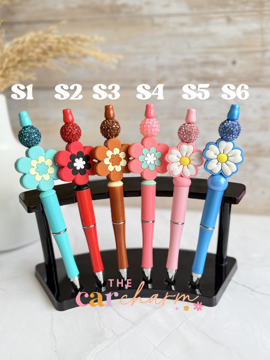 Boho Flower Beaded Pen