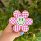 Checkered Daisy Smiley Freshie