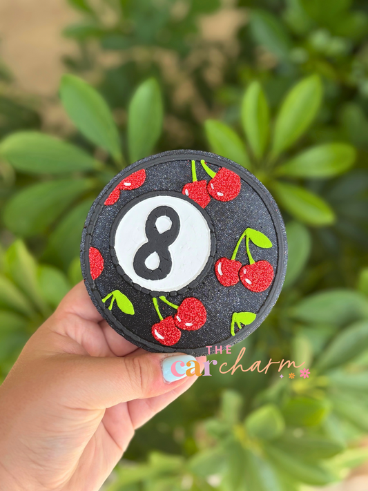 8 Ball With Cherries Freshie