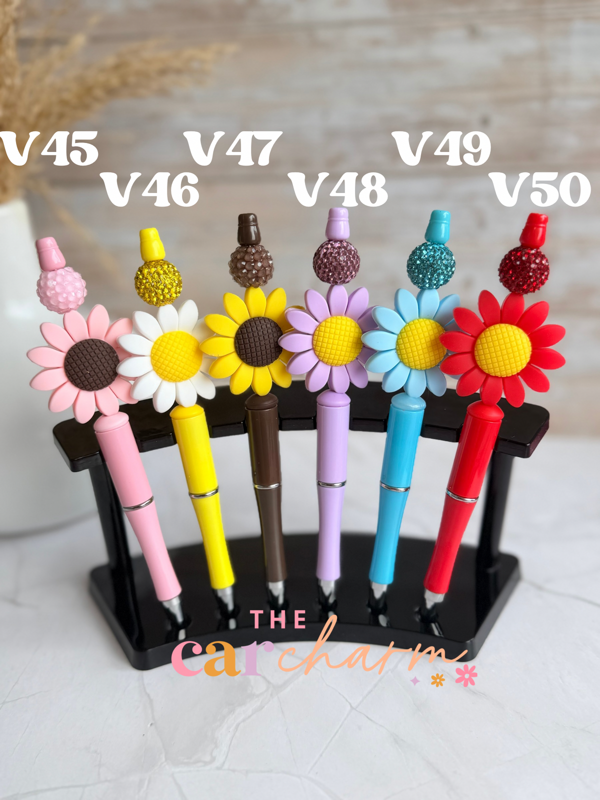 Large Sunflower Beaded Pen