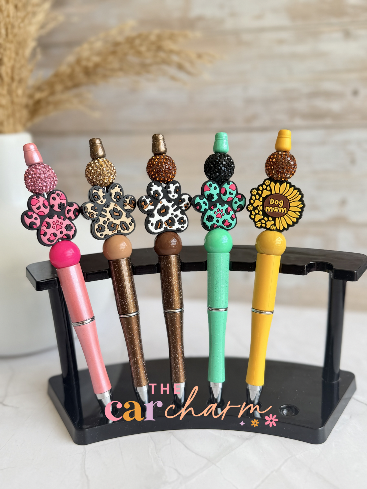 Dog Mom & Paw Beaded Pen
