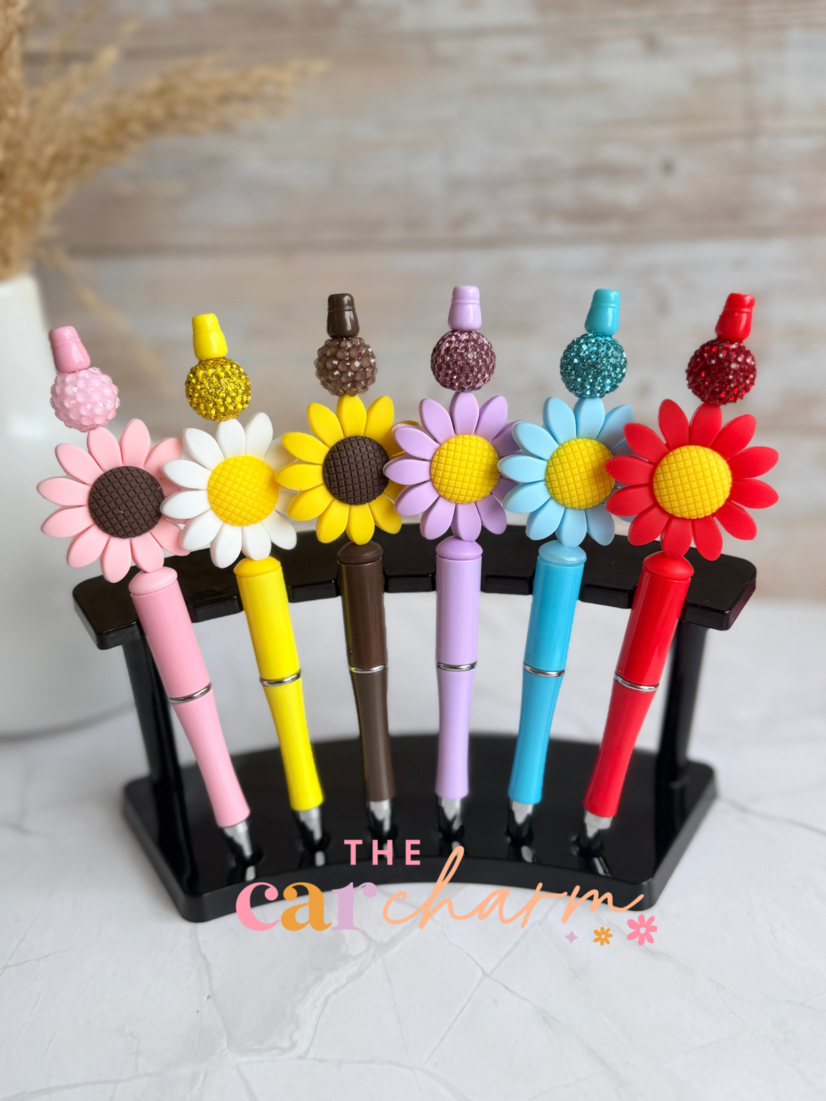 Large Sunflower Beaded Pen