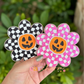 Checkered Flower Pumpkin Freshie
