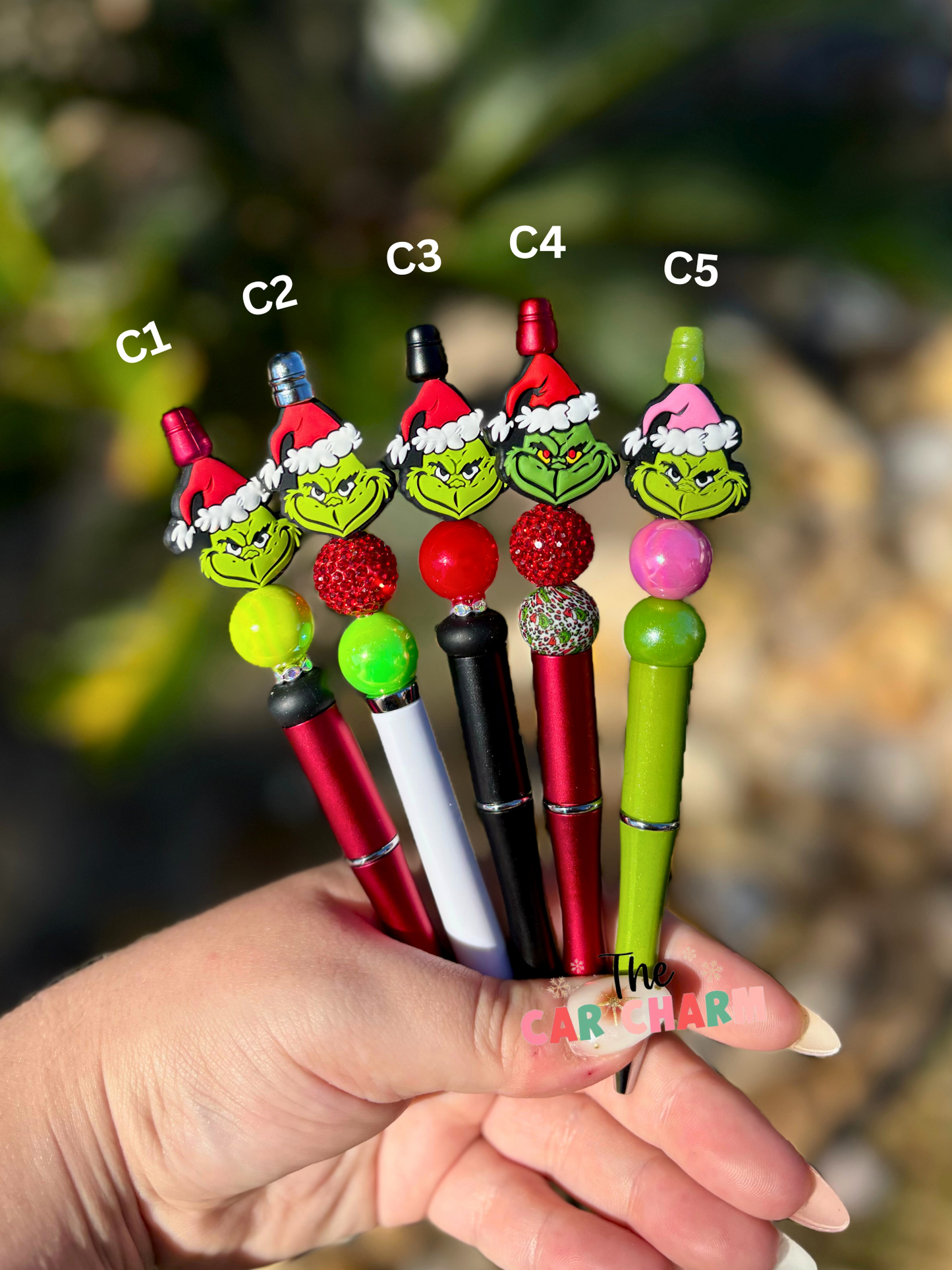 Grinch Beaded Pen