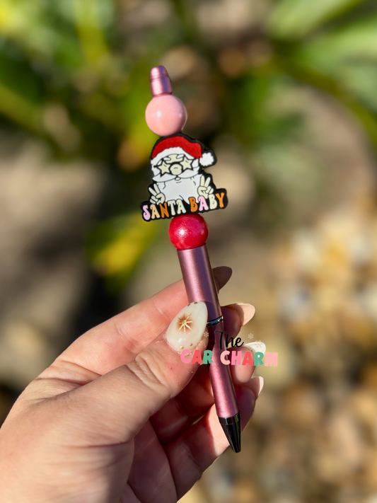 Santa Baby Beaded Pen