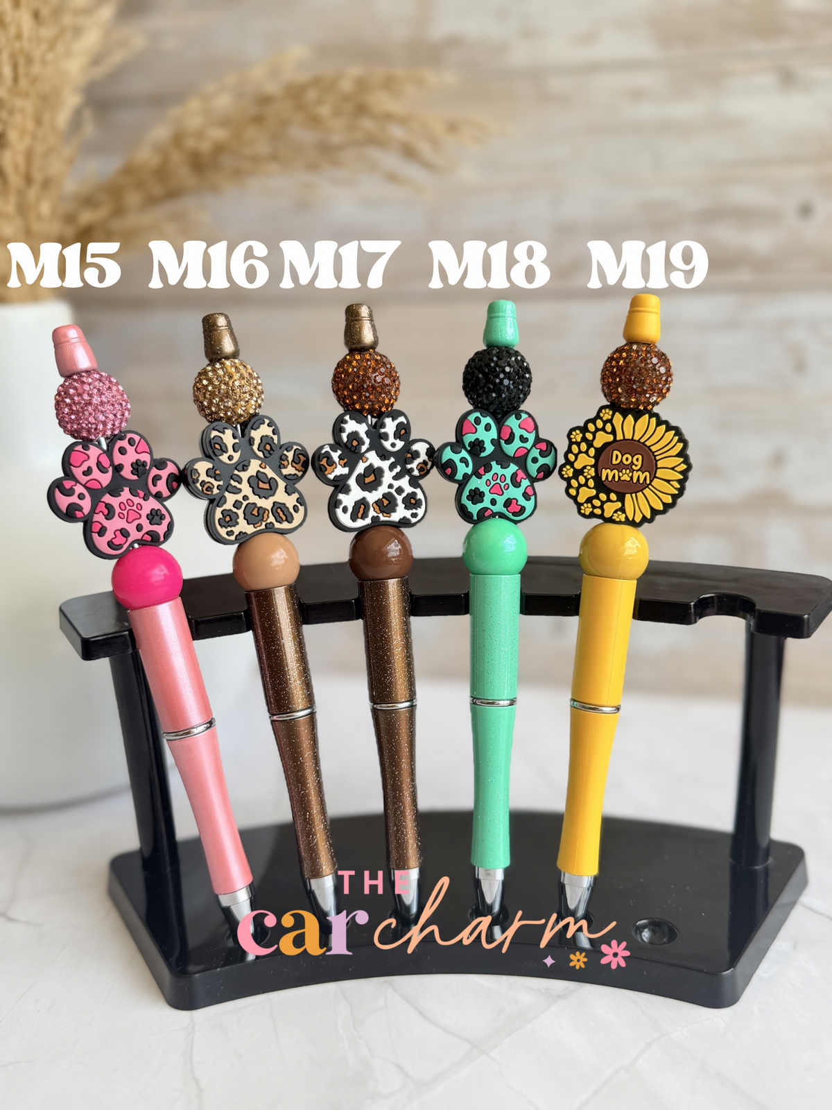 Dog Mom & Paw Beaded Pen