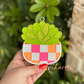 Checkered Succulent Freshie