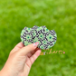 Green Retro Floral Car Coasters