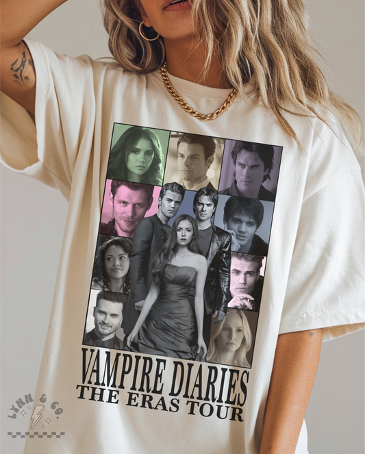 Vampire Diares Eras Tour Shirt- Ivory